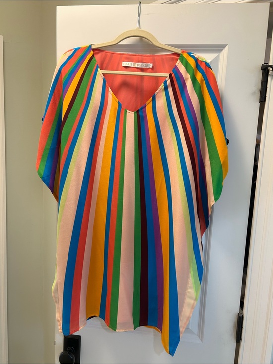 Marie Oliver Dresses & Skirts - Marie Oliver Silk Multi-Stripe mini dress